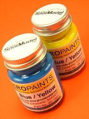 Zero Paints: Paints set for airbrush - Ferrari 250 GTO Chassis 3445GT - Blue + Yellow - 2 x 30ml - for Airbrush image