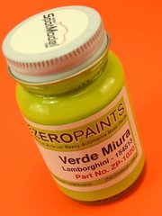 Zero Paints: Pintura para aergrafo - Lamborghini Verde Miura Lima Green - Code: 154513 - 1 x 60ml - para Aergrafo