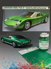 Zero Paints: Pintura para aergrafo - Verde Lamborghini Miura P400 SV Full Restoration Verde Metallazata - Cdigo: 4846 - 1 x 60ml - para la referencia de Hasegawa 20278