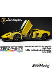 Zero Paints: Paints set for airbrush - Lamborghini Aventador LP720-4 50th Anniversario 50 Giallo Maggio yellow - 2 x 30ml
