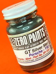 Zero Paints: Pintura para aergrafo - Plata GT Metalizado Porsche - Porsche GT Silver Metallic  - Code: Y90 - 1 x 60ml - para Aergrafo