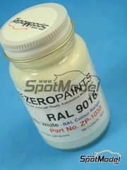 Zero Paints: Paint for airbrush - RAL9016 - Traffic white - 1 x 60ml - for Airbrush