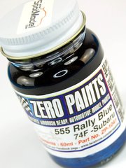 Zero Paints: Pintura para aergrafo - Azul 555 Rally 1997-2002 Subaru - Subaru 555 Rally Blue 1997-2002  - Code: 74F - 1 x 60ml - para Aergrafo