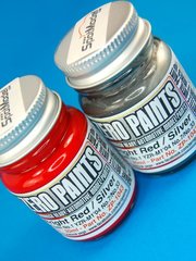 Zero Paints: Paints set for airbrush - Fortuna Spain No.1 Yamaha YZR M1 2004 - Red + Silver - 2 x 30ml - for Airbrush