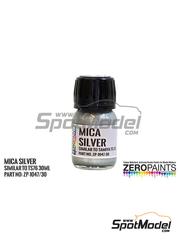 Zero Paints: Paint for airbrush - Mica Silver - Similar to Tamiya TS-76 - 1 x 30ml