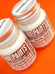 Zero Paints: Paints set for airbrush - Yamaha YZR-M1 Valencia MotoGP - Pearl White + White - Spanish Formula 1 Grand Prix 2005 - 2 x 30ml - for Tamiya reference TAM14115