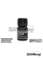 Zero Paints: Paint for airbrush - Semi Gloss Black - Similar to Tamiya TS-29 - 1 x 30ml