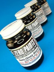 Zero Paints: Paint for airbrush - Semi Gloss Black - Similar to Tamiya TS-29 - 1 x 60ml - for Airbrush