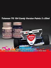 Zero Paints: Paints set for airbrush - Toleman TG184 Candy white and blue paint - 2 x 30ml image