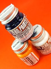 Zero Paints: Set de pinturas para aergrafo - Honda NSR 500 Repsol 1999 - White + blue + orange - Blanco + azul + naranja - 3 x 30ml - para Aergrafo