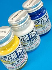 Zero Paints: Set de pinturas para aergrafo - Williams FW14B - Blue + white + yellow - Azul + blanco + amarillo - 3 x 30ml - para Aergrafo