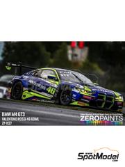 Zero Paints: Pintura para aergrafo - Azul BMW M4 GT3 GT Valentino Rossi #46 Blue - 1 x 30ml - para la referencia de SK Decals SK-24223