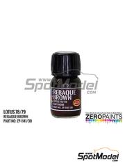 Zero Paints: Pintura para aer�grafo - Marr�n - Lotus 79 Rebaque Brown Matched Paint - 1 x 30ml - para aer�grafo