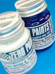 Zero Paints: Paints set for airbrush - Yamaha YZR-M1 2009 Team Fiat - Pearl white + Racing Blue - 2 x 30ml - for Airbrush