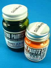Zero Paints: Set de pinturas para aergrafo - Verde + Naranja BRM Racing Green + Orange - 1 x 30ml + 1 x 60ml - para Aergrafo