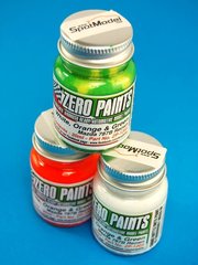 Zero Paints: Paints set for airbrush - Mazda 787B Renown - White +  Orange + Green - 3 x 30ml - for Hasegawa reference 20312, or Model Factory Hiro references MFH-K657 and K-657, or Studio27 reference ST27-DC959D, or Tamiya reference TAM24112