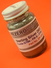 Zero Paints: Paint for airbrush - Silver for Toyota86, Scion FR-S, Subaru BRZ - Code: D6S - 1 x 60ml image