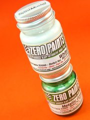 Zero Paints: Paints set for airbrush - Skoda Fabia S2000 WRC -Metallic Green + White - for Belkits - 2 x 30ml - for Belkits reference BEL-004
