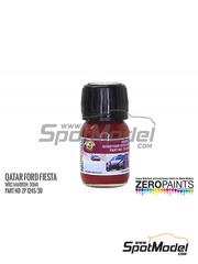 Zero Paints: Pintura para aer�grafo - Rojo oscuro Qatar Ford Fiesta WRC - Maroon - 1 x 30ml - para la referencia de Racing Decals 43 RD24-009, o la referencia de Reji Model REJI-232, o la referencia de Renaissance Models TK24-365
