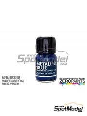 Zero Paints: Paint for airbrush - Metallic Blue - Similar to Tamiya X-13 - 1 x 30ml - for airbrush