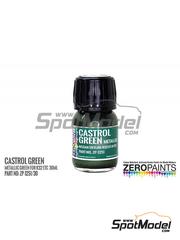 Zero Paints: Pintura para aer�grafo - Verde metalizado Castrol - Castrol Metallic Green - 1 x 30ml - para las referencias de Tamiya TAM24111 y TAM24142