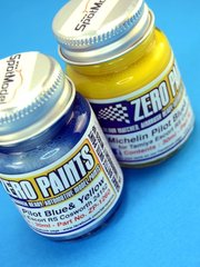 Zero Paints: Set de pinturas para aergrafo - Amarillo + Azul para Ford Escort RS Michelin - Michelin Pilot Ford Escort RS - Blue and Yellow - 2 x 30ml - para la referencia de Tamiya TAM24153