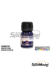 Zero Paints: Paint for airbrush - Sauber C14 Dark Blue - 1 x 30ml - for Tameo Kits references TMK203 and TMK204