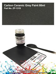 Zero Paints: Pintura para aergrafo - Gris carbono cermico - Carbon Ceramic Grey - 1 x 60ml - para aergrafo