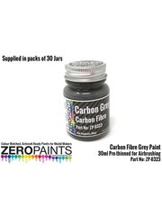 Zero Paints: Pintura para aergrafo - Gris Fibra de Carbono - Carbon Fibre Grey - 1 x 30ml