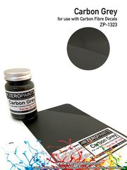 Zero Paints: Pintura para aergrafo - Gris Fibra de Carbono - Carbon Fibre Grey - 1 x 60ml - para aergrafo