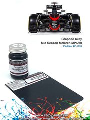 Zero Paints: Paint for airbrush - Graphite Grey Mid Season McLaren MP4/30 - 1 x 60ml - for Ebbro references EBR20014 and EBR20018