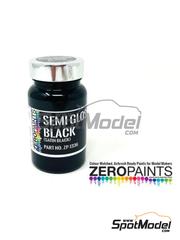 Zero Paints: Paint for airbrush - Semi Gloss Black - Similar to Tamiya X-18 - 1 x 100ml - for airbrush image