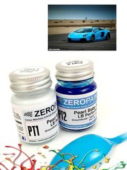 Zero Paints: Paints set for airbrush - Lamborghini LB Performance Pearl Baby Blue - 2 x 30ml