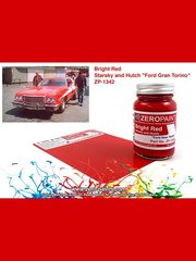 Zero Paints: Paint for airbrush - Starsky and Hutch Ford Gran Torino Bright Red - 1 x 60ml - for Revell kit image