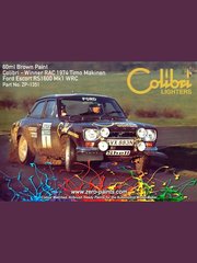 Zero Paints: Paint for airbrush - Brown for Ford Escort Mk I RS1600 "Colibri Lighters" - 1 x 60ml - for Reji Model reference REJI-247 image