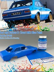 Zero Paints: Paint for airbrush - Ford Escort Mk 1 Blue sponsored by Fast & Furious - 1 x 60ml - for Belkits references BEL006, BEL-006, BEL007 and BEL-007 image