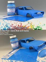 Zero Paints: Paint for airbrush - Liberty Walk GC111 Skyline Ken Mary Ice Blue Pearl - 1 x 60ml - for Aoshima reference AOS01147 image