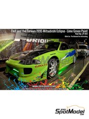 Zero Paints: Pintura para aergrafo - Verde Lima 1995 Mitsubishi Eclipse Lime Green patrocinado por Fast & Furious - 1 x 60ml - para la referencia de Revell REV07691