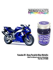 Zero Paints: Pintura para aergrafo - Azul metalizado Yamaha R1 Deep purplish blue metallic - 1 x 60ml - para las referencias de Tamiya TAM14133, HC-14133 y TMY14133