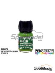 Zero Paints: Pintura para aer�grafo - Verde BMW M3 E30 Tic Tac Valier Motorsport - Green - 1 x 30ml - para la referencia de Decalcas DCL-DEC006