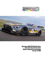 Zero Paints: Paint for airbrush - Designo Selenit Magno Mercedes Benz AMG GT3 metallic grey - 1 x 60ml - for Tamiya reference TAM24345