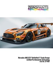 Zero Paints: Paints set for airbrush - Mercedes Benz AMG GT3 candy orange sponsored by Battlefield 1 - 2 x 30ml - for SK Decals reference SK-24077, or Tamiya references TAM24345 and TAM24350