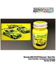 Zero Paints: Paint for airbrush - Mercedes-AMG GT3 HTP Motorsport / Mann Filter Yellow Paint - 1 x 60ml - for Studio27 reference ST27-DC1212