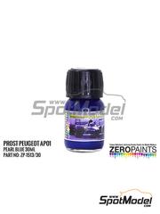 Zero Paints: Paint for airbrush - Prost Peugeot AP01 Pearl Blue - 1 x 30ml - for Tameo Kits references DK257 and TMK257