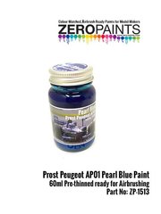 Zero Paints: Paint for airbrush - Prost Peugeot AP01 Pearl Blue - 1 x 60ml - for Tameo Kits references DK257 and TMK257 image