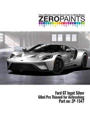 Zero Paints: Pintura para aergrafo - Plateado Ford GT Ingot Silver - 1 x 60ml - para la referencia de Tamiya TAM24346
