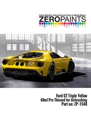 Zero Paints: Pintura para aergrafo - Amarillo Ford GT Triple Yellow - 1 x 60ml - para la referencia de Tamiya TAM24346
