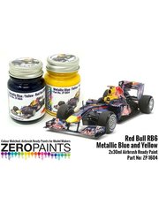 Zero Paints: Paints set for airbrush - RB6 blue metallic and yellow - 2 x 30ml - for Tamiya reference TAM20067