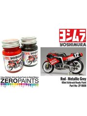 Zero Paints: Set de pinturas para aer�grafo - Rojo y gris metalizado Suzuki GSX-R750 Yoshimura - 2 x 30ml - para las referencias de Fujimi FJ141268 y 14126