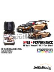 Zero Paints: Paint for airbrush - Nissan R35 GT-R Liberty Walk LB Works Black Gold - 1 x 30ml - for Aoshima references 55915 and 05591
